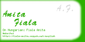 anita fiala business card